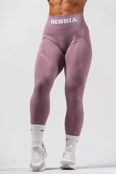 NEBBIA Bezšvové extra push-up legíny s vysokým pásom Flow Seamless ružové 2