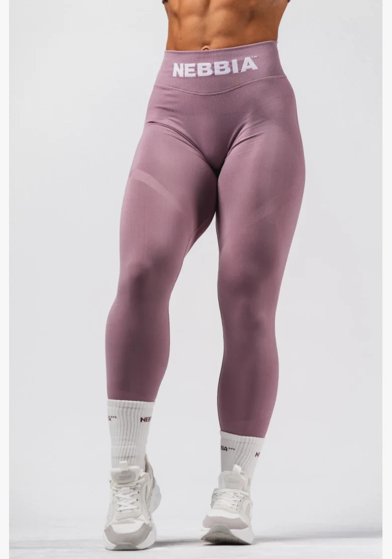 NEBBIA Bezšvové extra push-up legíny s vysokým pásom Flow Seamless ružové