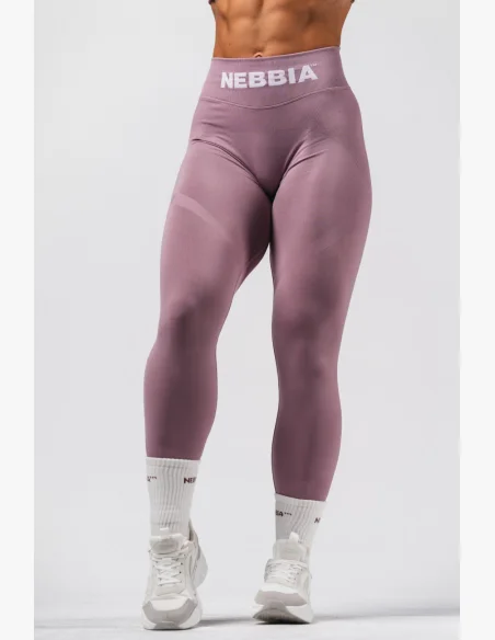 NEBBIA Bezšvové extra push-up legíny s vysokým pásom Flow Seamless ružové