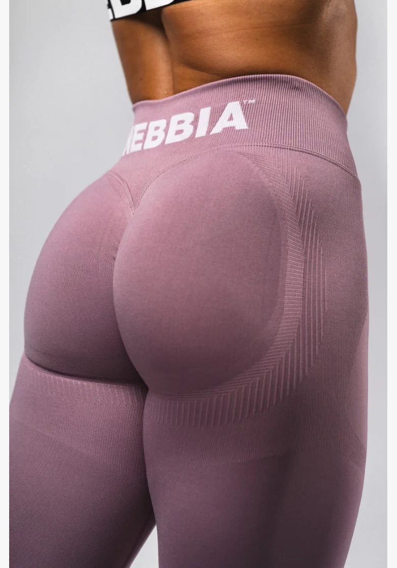 NEBBIA Bezšvové extra push-up legíny s vysokým pásom Flow Seamless ružové