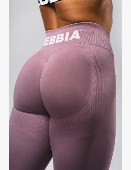 NEBBIA Bezšvové extra push-up legíny s vysokým pásom Flow Seamless ružové