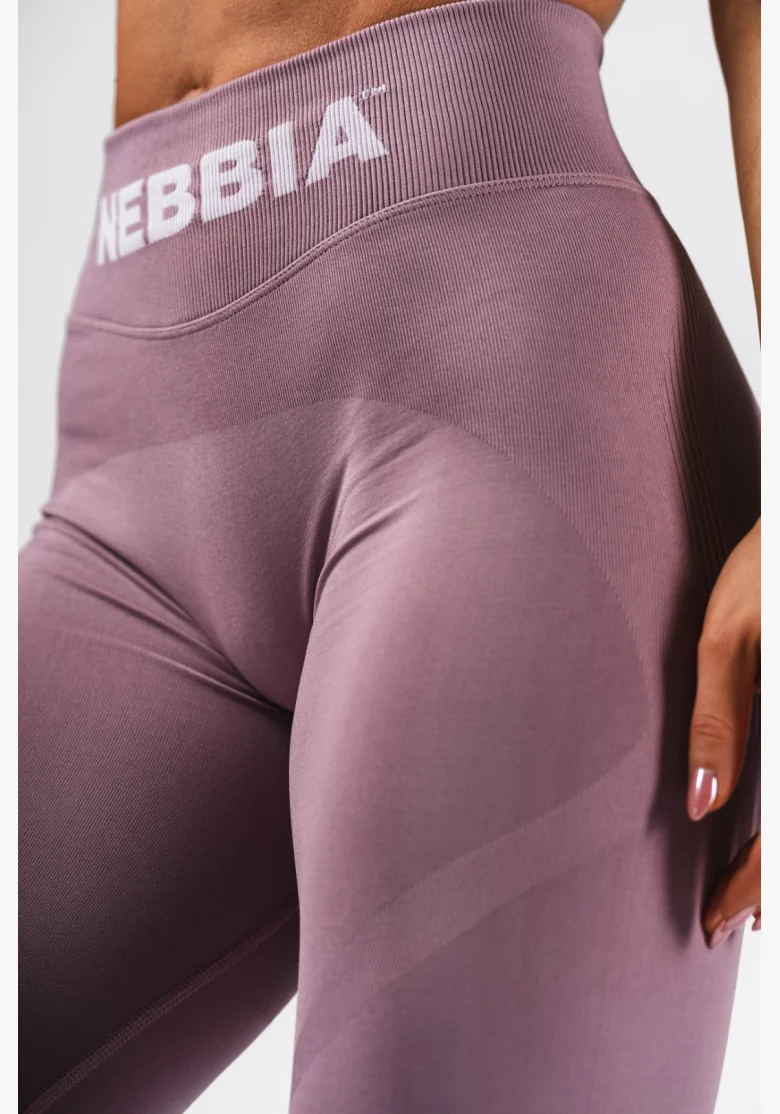 NEBBIA Bezšvové extra push-up legíny s vysokým pásom Flow Seamless ružové