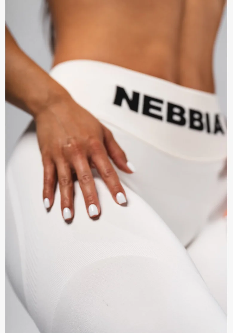 NEBBIA Bezšvové extra push-up legíny s vysokým pásom Flow Seamless krémové