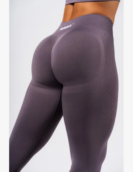 NEBBIA Tvarujúce bezšvové maximum push-up legíny FLOW SEAMLESS šedé