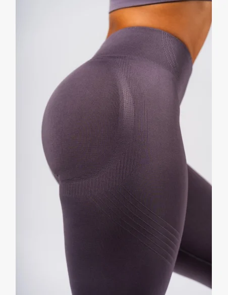 NEBBIA Tvarujúce bezšvové maximum push-up legíny FLOW SEAMLESS šedé