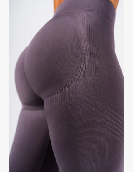 NEBBIA Tvarujúce bezšvové maximum push-up legíny FLOW SEAMLESS šedé