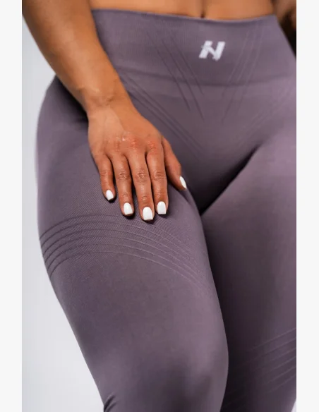 NEBBIA Tvarujúce bezšvové maximum push-up legíny FLOW SEAMLESS šedé