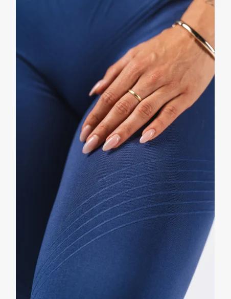 NEBBIA Tvarujúce bezšvové maximum push-up legíny FLOW SEAMLESS modré