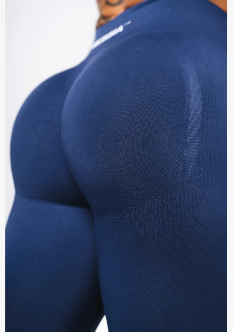 NEBBIA Tvarujúce bezšvové maximum push-up legíny FLOW SEAMLESS modré