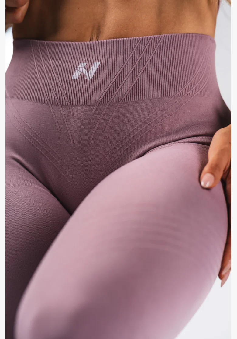 NEBBIA Tvarujúce bezšvové maximum push-up legíny FLOW SEAMLESS ružové