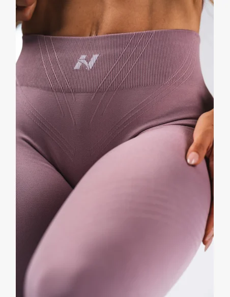 NEBBIA Tvarujúce bezšvové maximum push-up legíny FLOW SEAMLESS ružové
