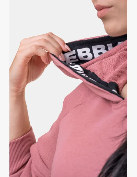 NEBBIA Dlhá Everyday HERO mikina s kapucňou ružová