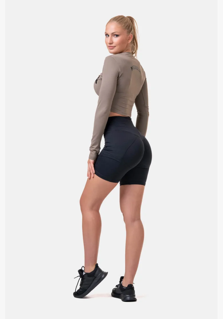 NEBBIA Fit & Smart dámske cyklistické šortky čierna