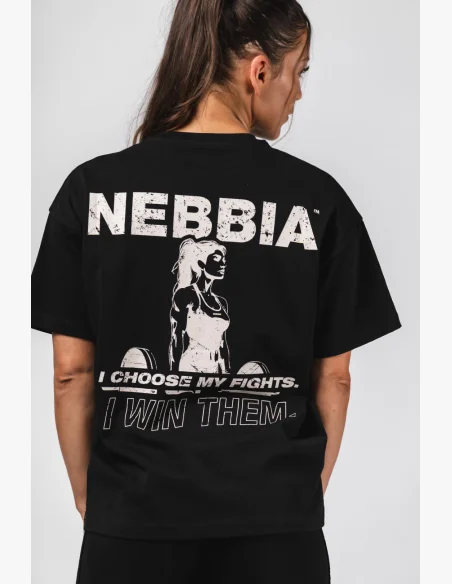 NEBBIA Oversized tričko RESET čierne