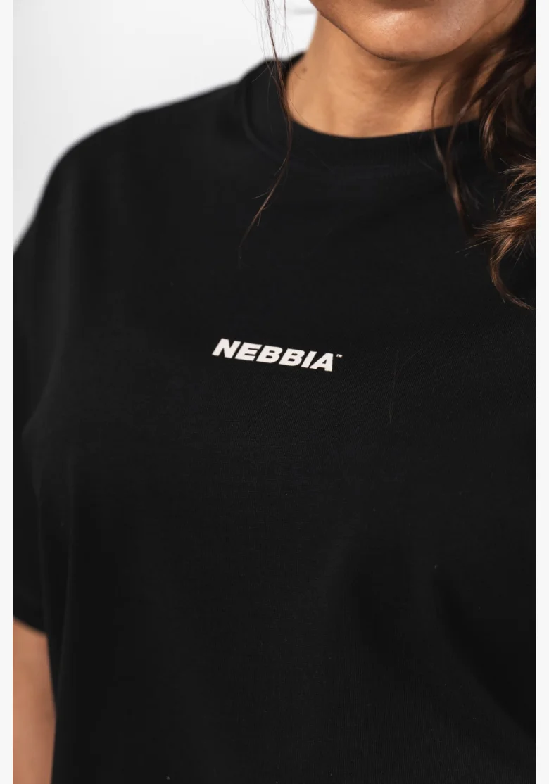 NEBBIA Oversized tričko RESET čierne