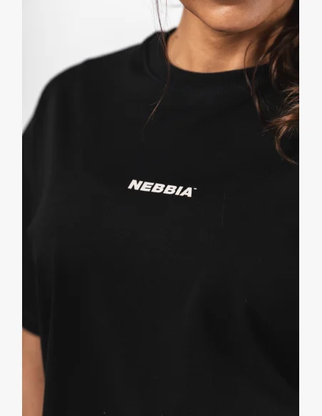 NEBBIA Oversized tričko RESET čierne