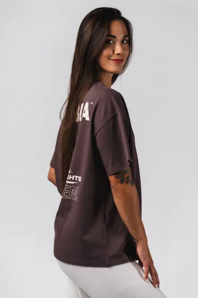 NEBBIA Oversized tričko RESET hnedé 2
