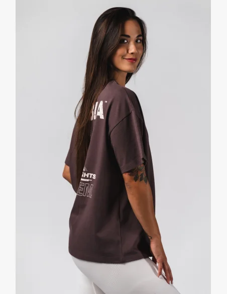 NEBBIA Oversized tričko RESET hnedé