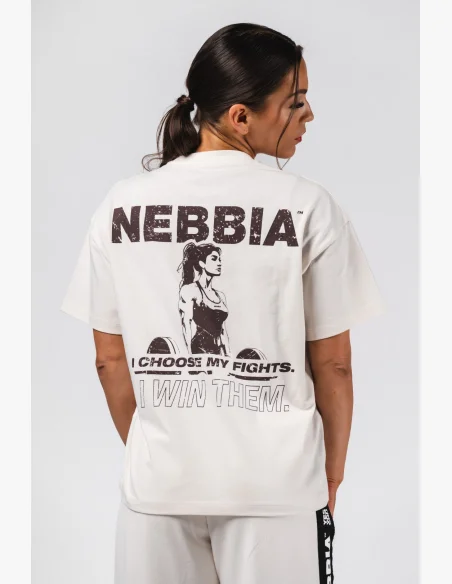 NEBBIA Oversized tričko RESET krémové
