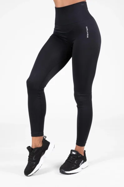 Gorilla Wear Dámske bezšvové legíny QUINCY Seamless - Čierne