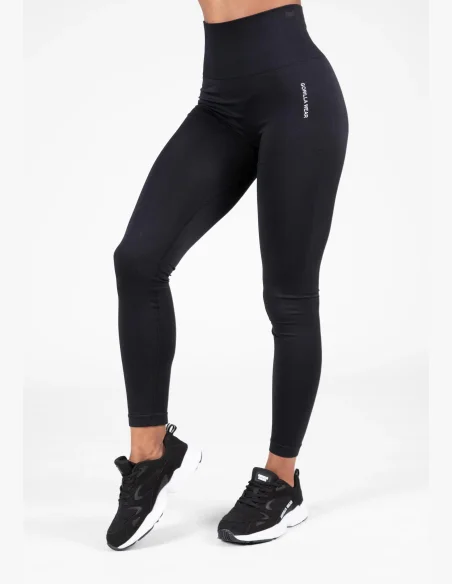 Gorilla Wear Dámske bezšvové legíny QUINCY Seamless - Čierne
