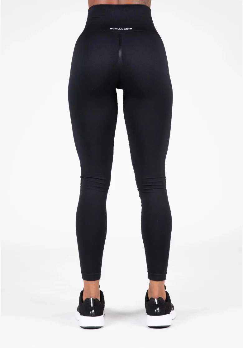 Gorilla Wear Dámske bezšvové legíny QUINCY Seamless - Čierne