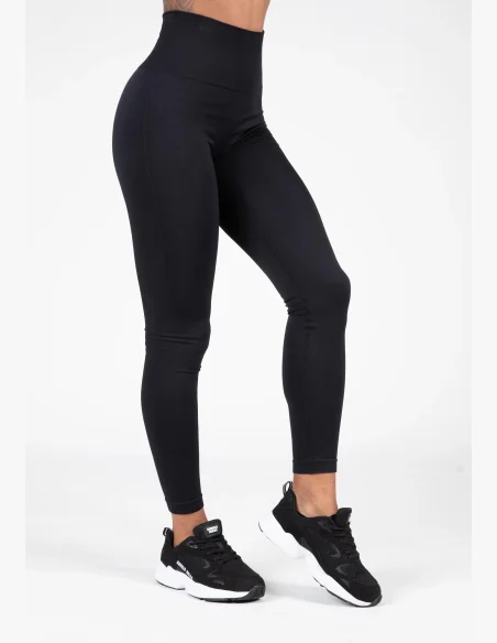 Gorilla Wear Dámske bezšvové legíny QUINCY Seamless - Čierne