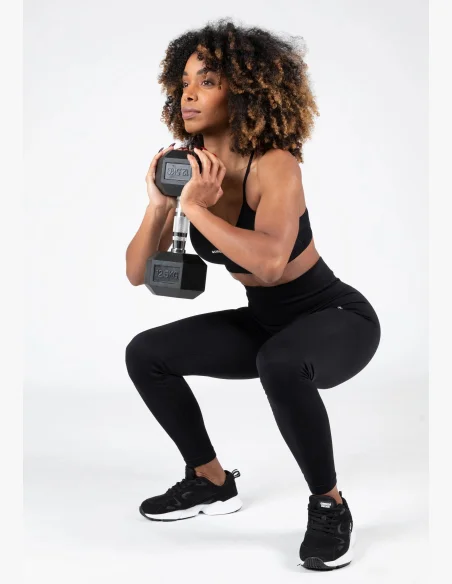 Gorilla Wear Dámske bezšvové legíny QUINCY Seamless - Čierne