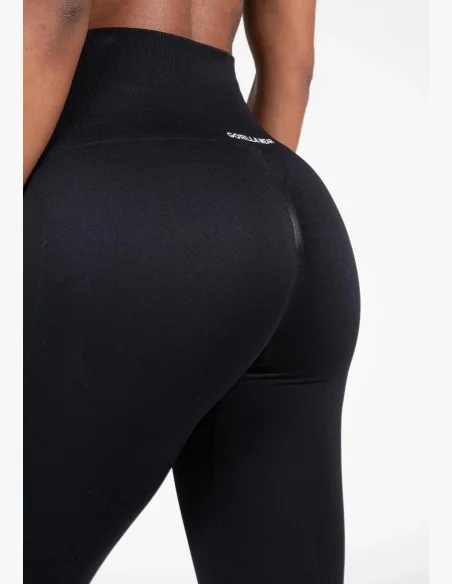Gorilla Wear Dámske bezšvové legíny QUINCY Seamless - Čierne
