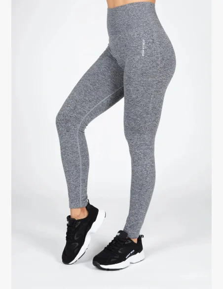Gorilla Wear Dámske bezšvové legíny QUINCY Seamless - Sivé