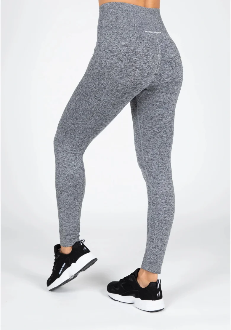 Gorilla Wear Dámske bezšvové legíny QUINCY Seamless - Sivé