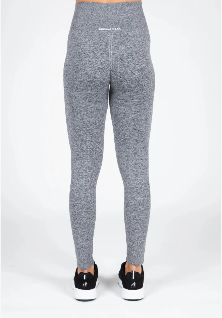 Gorilla Wear Dámske bezšvové legíny QUINCY Seamless - Sivé