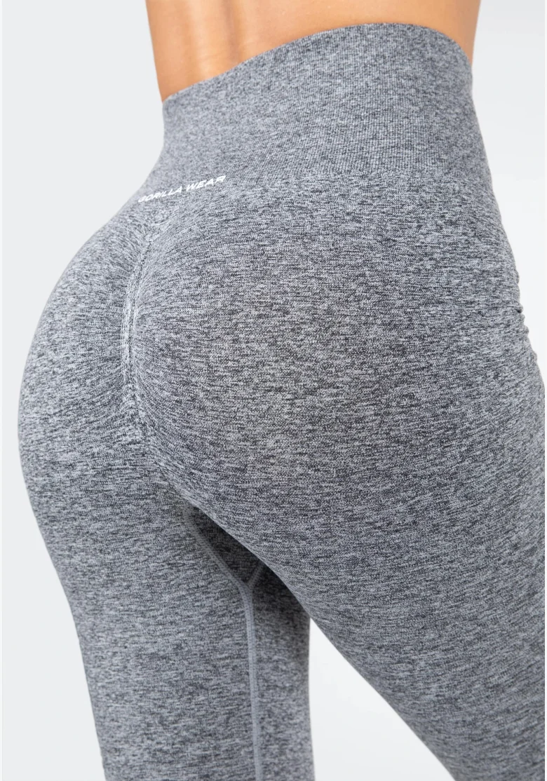 Gorilla Wear Dámske bezšvové legíny QUINCY Seamless - Sivé
