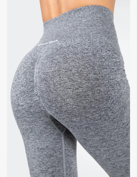 Gorilla Wear Dámske bezšvové legíny QUINCY Seamless - Sivé