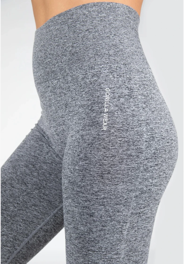 Gorilla Wear Dámske bezšvové legíny QUINCY Seamless - Sivé