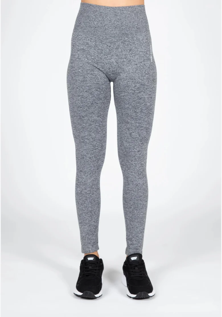 Gorilla Wear Dámske bezšvové legíny QUINCY Seamless - Sivé