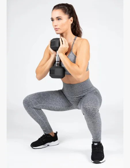 Gorilla Wear Dámske bezšvové legíny QUINCY Seamless - Sivé
