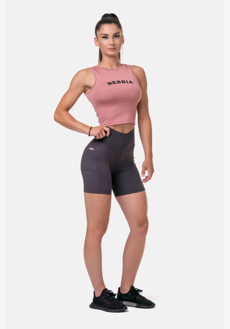 NEBBIA Fit & Smart dámske cyklistické šortky marron