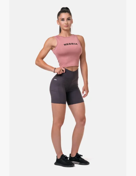 NEBBIA Fit & Smart dámske cyklistické šortky marron