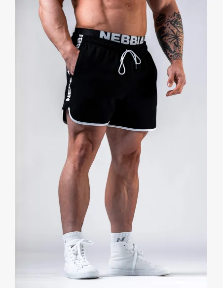 NEBBIA Teplákové šortky HERO Čierne