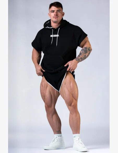 NEBBIA Teplákové šortky HERO Čierne