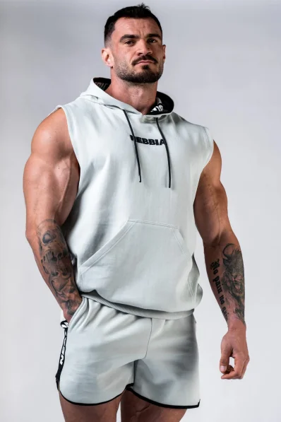 NEBBIA Mikina bez rukávov HERO Sivá