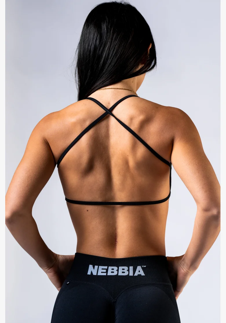 NEBBIA Open-back športová podprsenka POWER čierna
