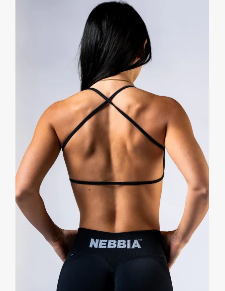 NEBBIA Open-back športová podprsenka POWER čierna