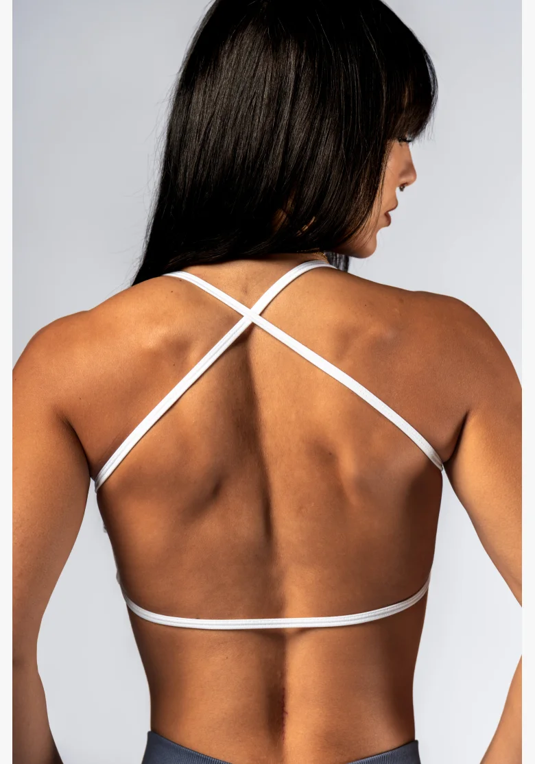 NEBBIA Open-back športová podprsenka POWER biela