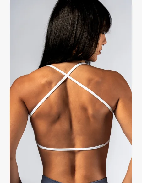 NEBBIA Open-back športová podprsenka POWER biela
