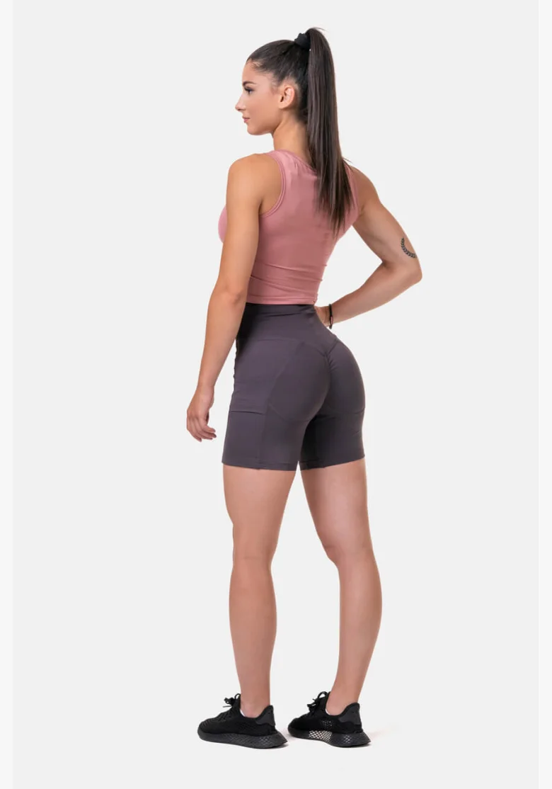 NEBBIA Fit & Smart dámske cyklistické šortky marron