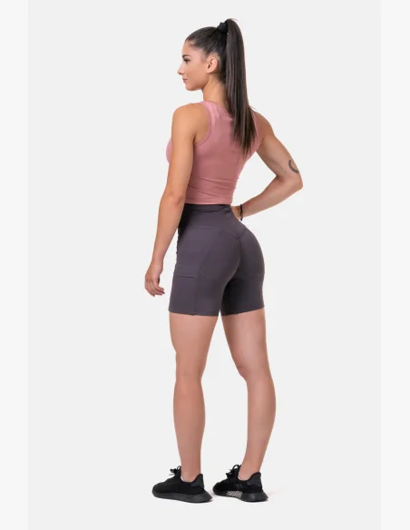 NEBBIA Fit & Smart dámske cyklistické šortky marron