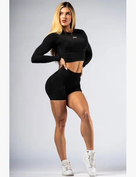 NEBBIA High-waist push-up šortky POWER čierne
