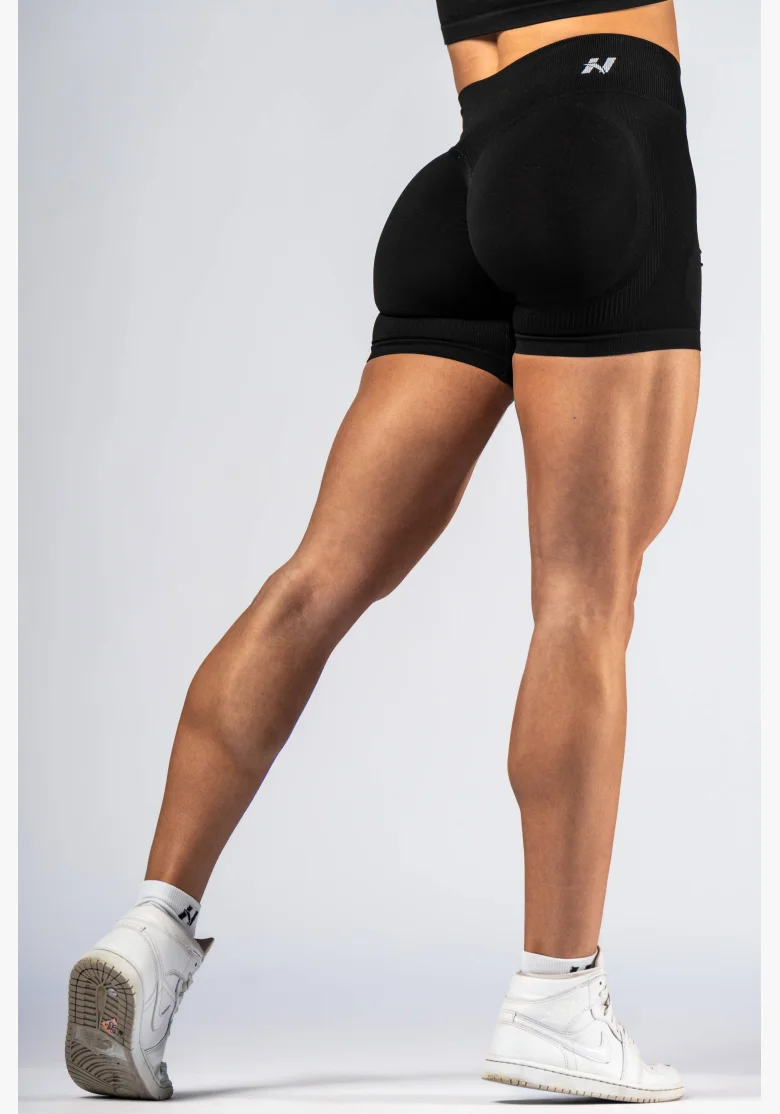 NEBBIA High-waist push-up šortky POWER čierne